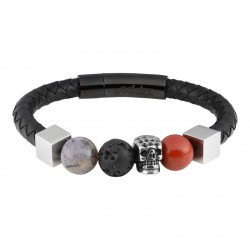 Ανδρικό Βραχιόλι Zippo Skull and Wood 2.006.278